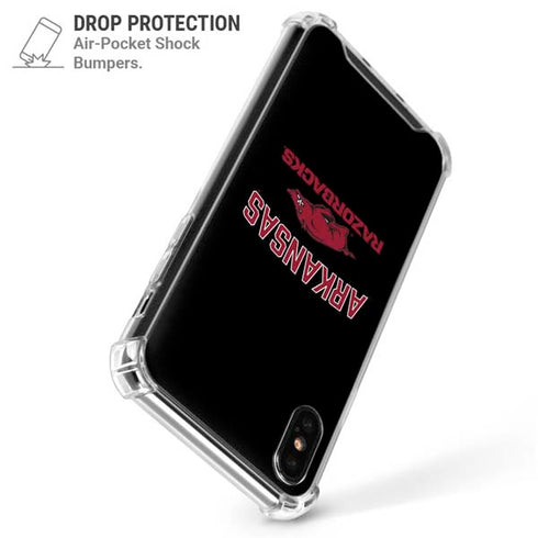 University of Arkansas-Fayetteville Razorbacks Black iPhone XS Max Clear Case